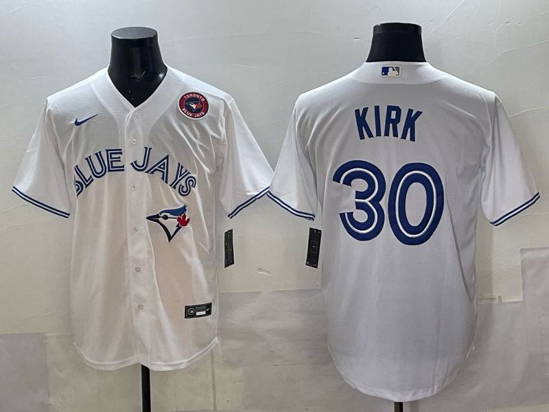 Men 2025 Toronto Blue Jays #30 Kirk white Game Nike MLB Jersey style 04->toronto blue jays->MLB Jersey